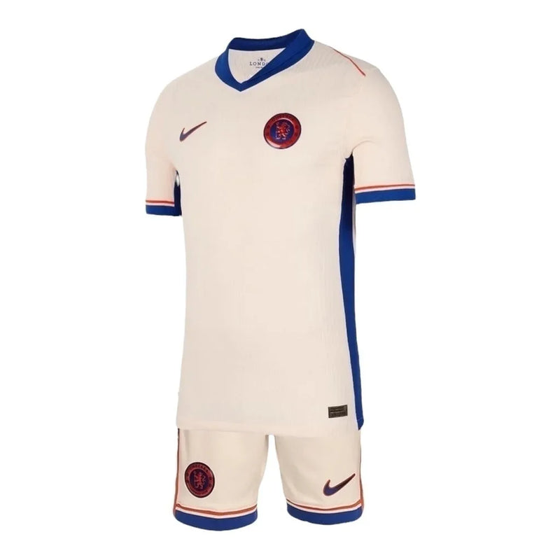 Kit Infantil Chelsea II 24/25 - Nike - Bege com detalhes em azul