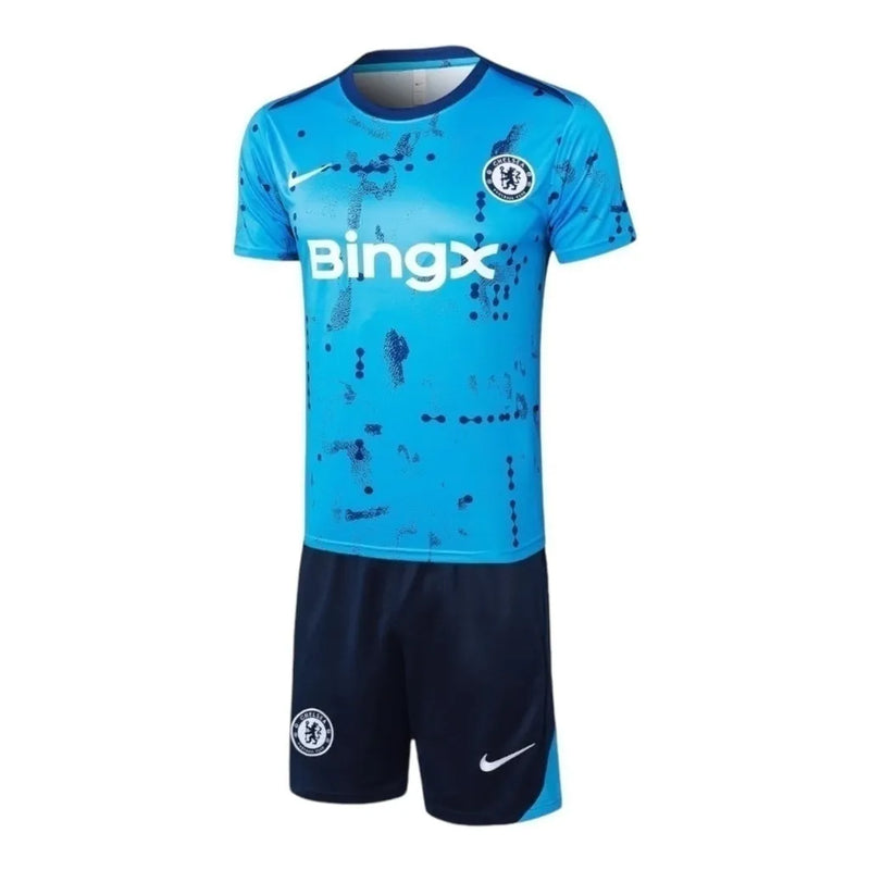 Kit Infantil Chelsea Treino 24/25 - Nike - Azul