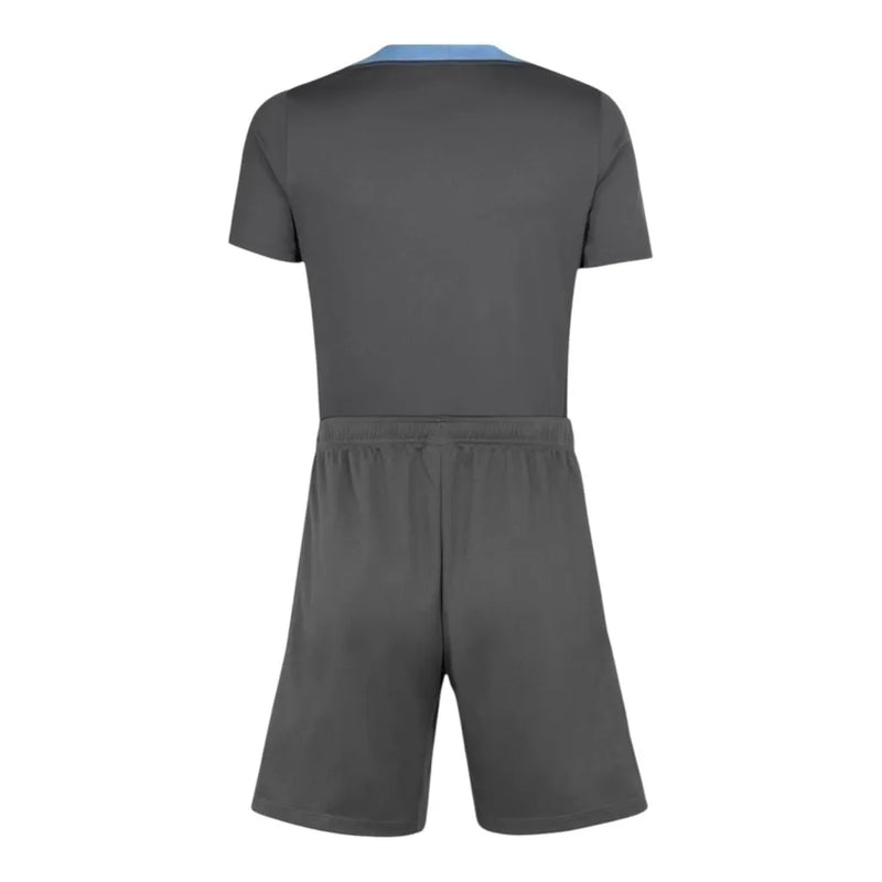 Kit Infantil Tottenham Treino 24/25 - Nike - Cinza com detalhes em azul