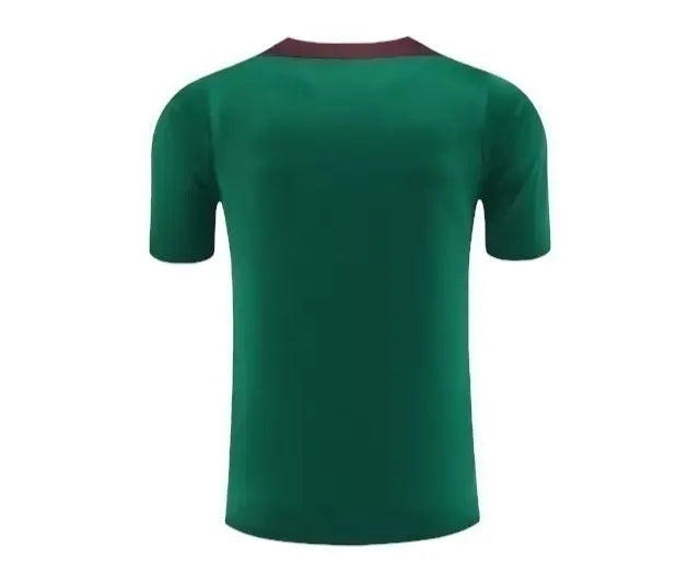 Camisa Paris Saint-Germain Treino 24/25 - Torcedor Nike Masculina - Verde com detalhes em vinho