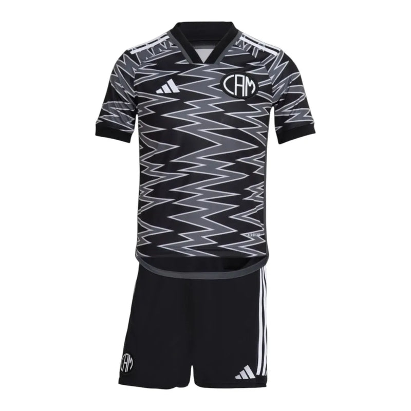 Kit Infantil Atlético Mineiro III 24/25 - Adidas - Preto com detalhes em cinza