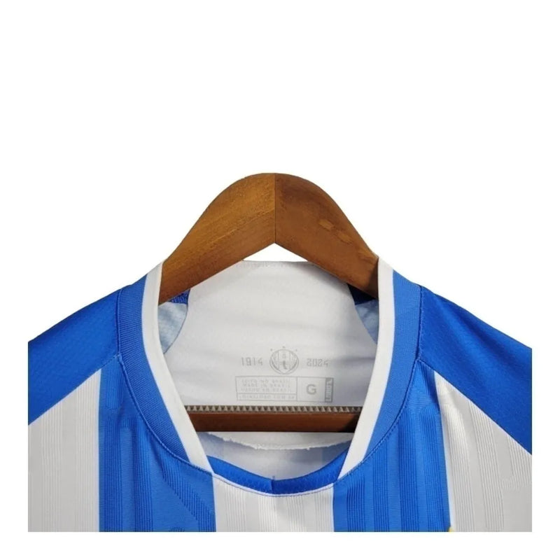 Camisa Paysandu I 24/25 - Torcedor Lobo Masculina - Branca com listra em azul