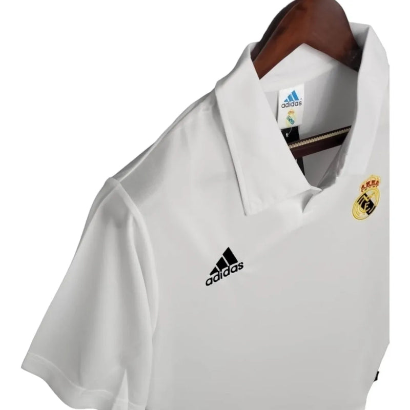 Camisa Retrô Champions League Real Madrid I 02/03 - Masculina Adidas - Branca