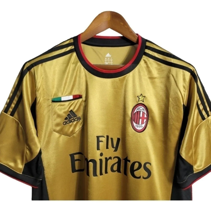 Camisa Retrô AC Milan III 2013/2014 - Masculina Adidas - Dourada com detalhes em preto