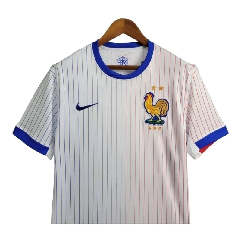 Camisa Seleção da França II 24/25 - Torcedor Nike Masculina - Branca com detalhes em azul e vermelho