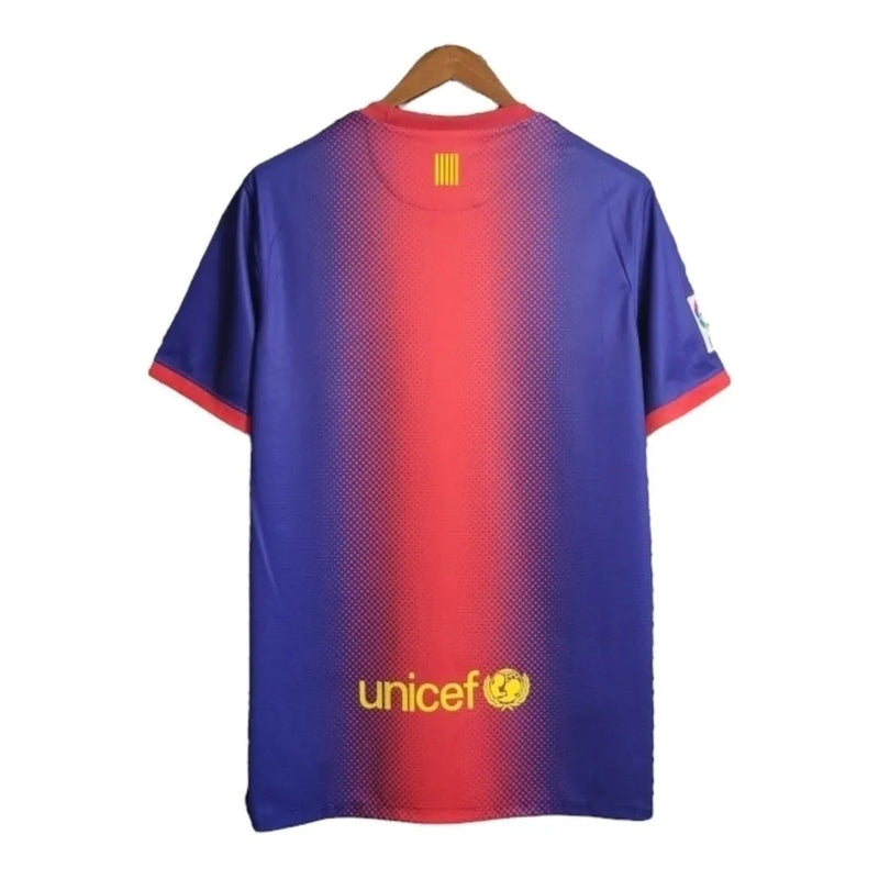 Camisa Retrô Barcelona I 12/13 - Masculina Nike - Azul com detalhes em vermelho