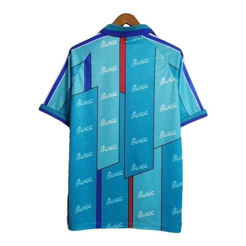 Camisa Retrô Barcelona II 95/97 - Masculina Kappa - Azul com detalhes em vermelho