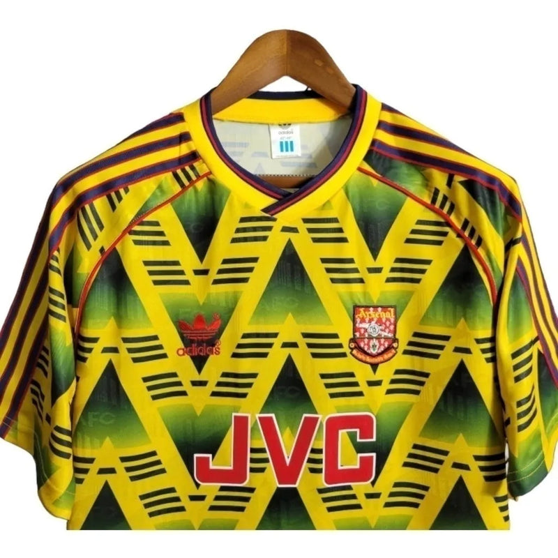 Camisa Retrô Arsenal II 91/93 - Masculina Adidas - Amarela com detalhes em verde e vermelho