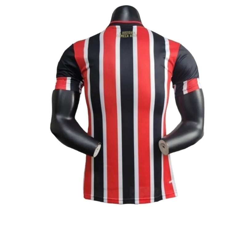 Camisa São Paulo II 24/25 - Jogador New Balance Masculina - Preta e vermelha e branca