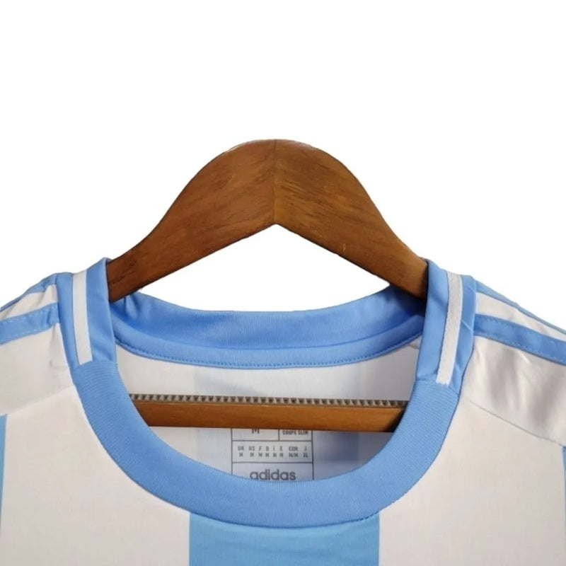 Camisa Seleção da Argentina I 24/25 - Torcedor Adidas Feminina - Branca com listras em azul