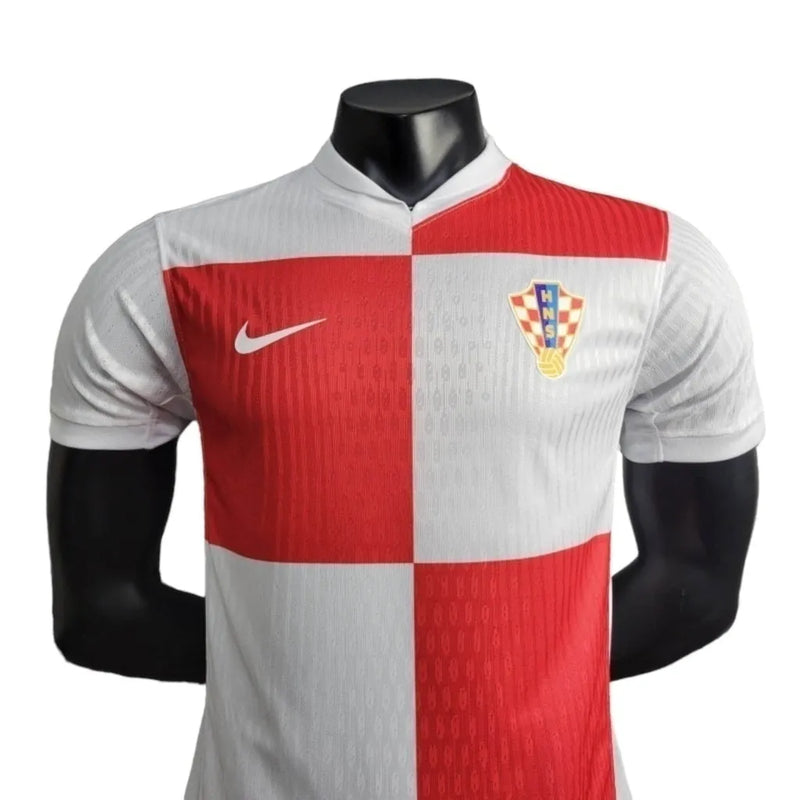 Camisa Seleção da Croácia I 24/25 - Jogador Nike Masculina - Branca e vermelha