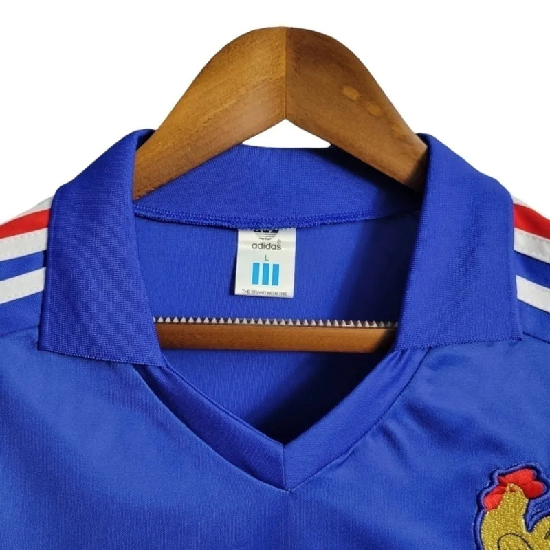 Camisa Retrô Seleção da França I 1984/1986 - Masculina Adidas - Azul