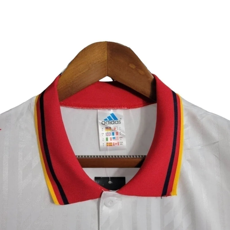 Camisa Retrô Seleção da Espanha II 1994 - Adidas Masculina - Branca