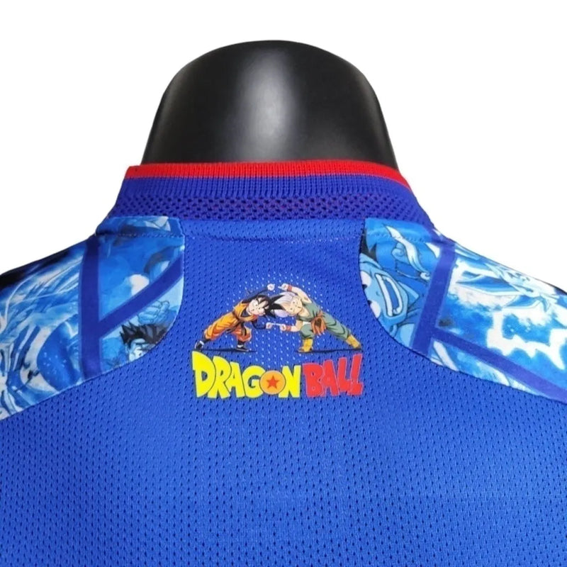 Camisa Japão Edição especial Anime 24/25 - Jogador Adidas Masculina - Azul com desenhos do Dragon Ball