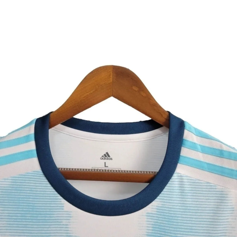 Camisa Retrô Seleção da Argentina I 2019 - Adidas Masculina - Branca com detalhes em azul