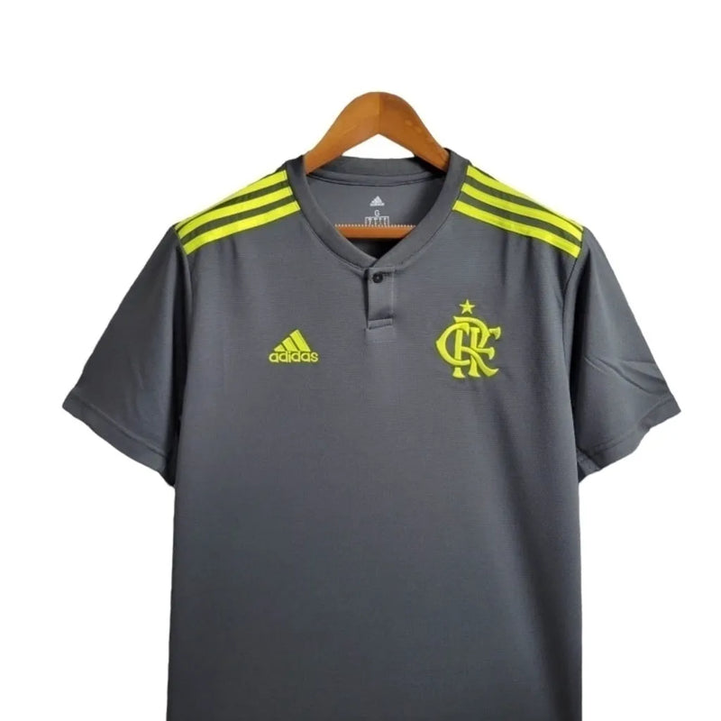 Camisa Retrô Flamengo III 2019/2020 - Adidas Masculina - Cinza com detalhes em amarelo