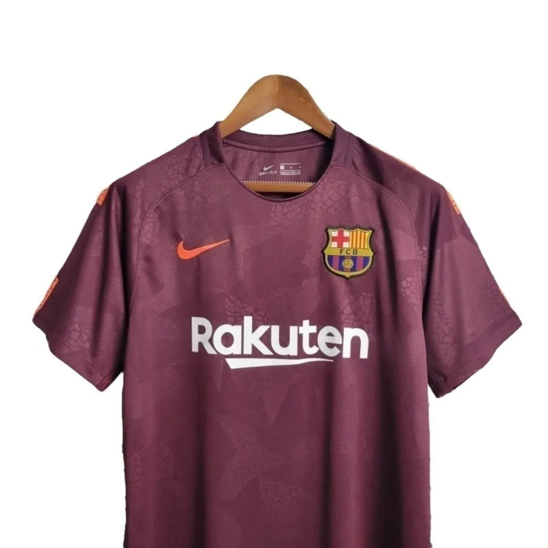 Camisa Retrô Barcelona 2018/2019 - Nike Masculina - Vinho com detalhes em laranja