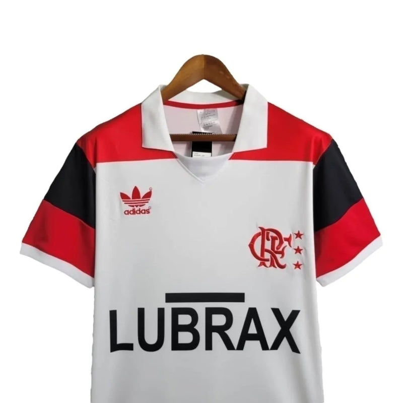 Camisa Retrô Flamengo II 1986 - Adidas Masculina - Branca com detalhes em vermelho