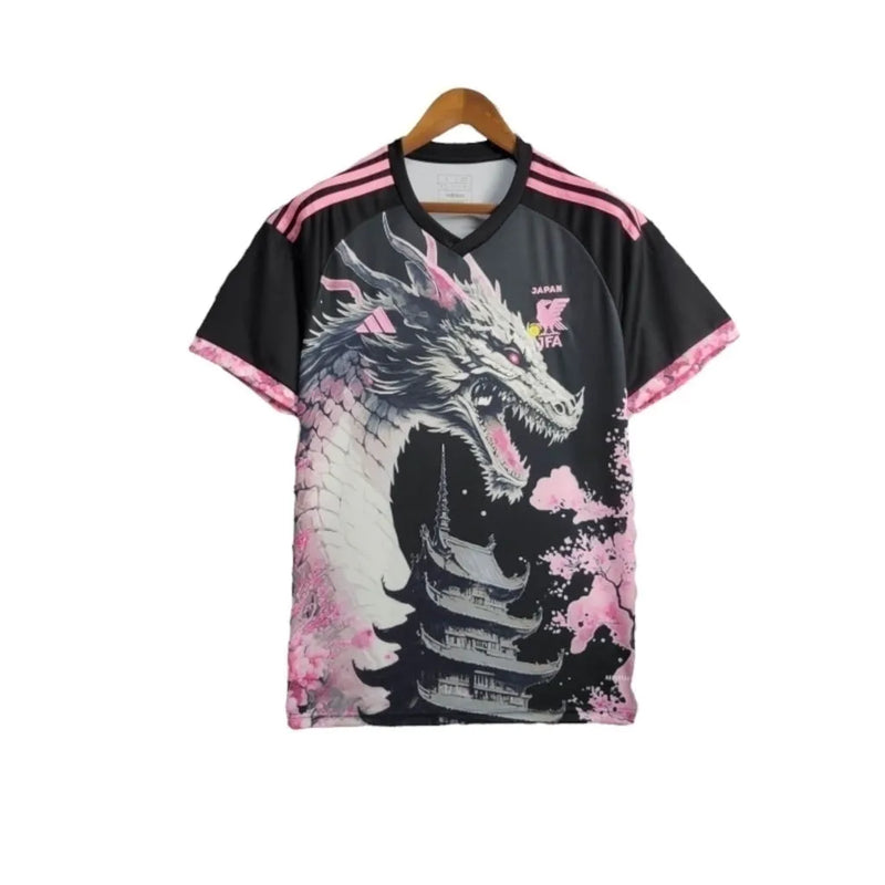 Camisa Japão Edição especial 24/25 - Torcedor Adidas Masculina - Preta com detalhes em rosa