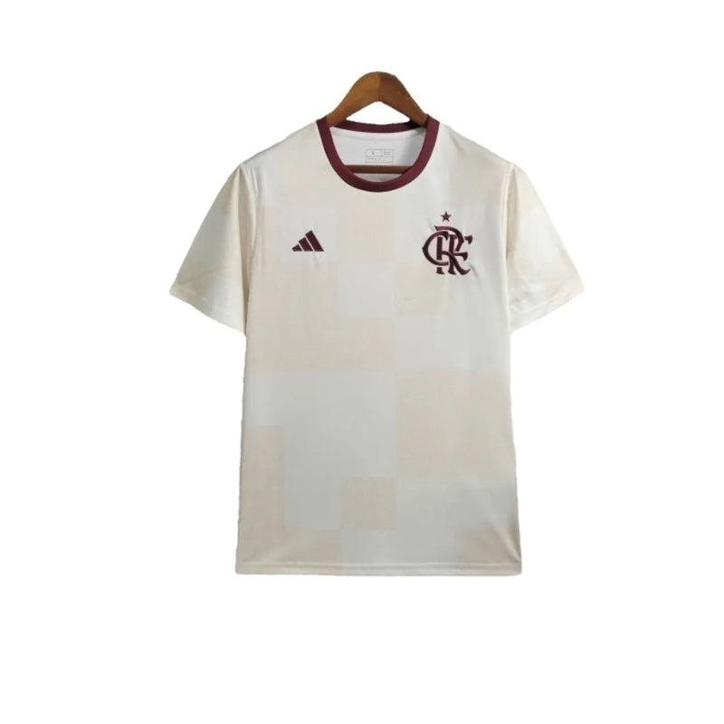 Camisa Flamengo Treino 24/25 - Torcedor Adidas Masculina - Bege