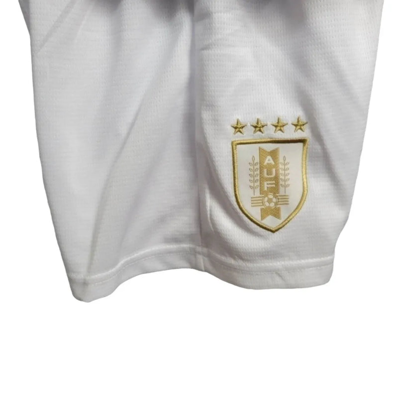 Kit Infantil Seleção do Uruguai II 24/25 - Branco com detalhes em azul