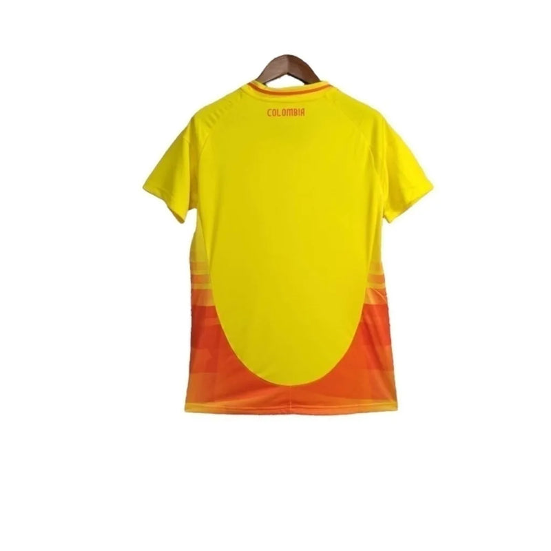 Camisa Seleção da Colômbia I 24/25 - Torcedor Adidas Feminina - Amarela com detalhes em laranja