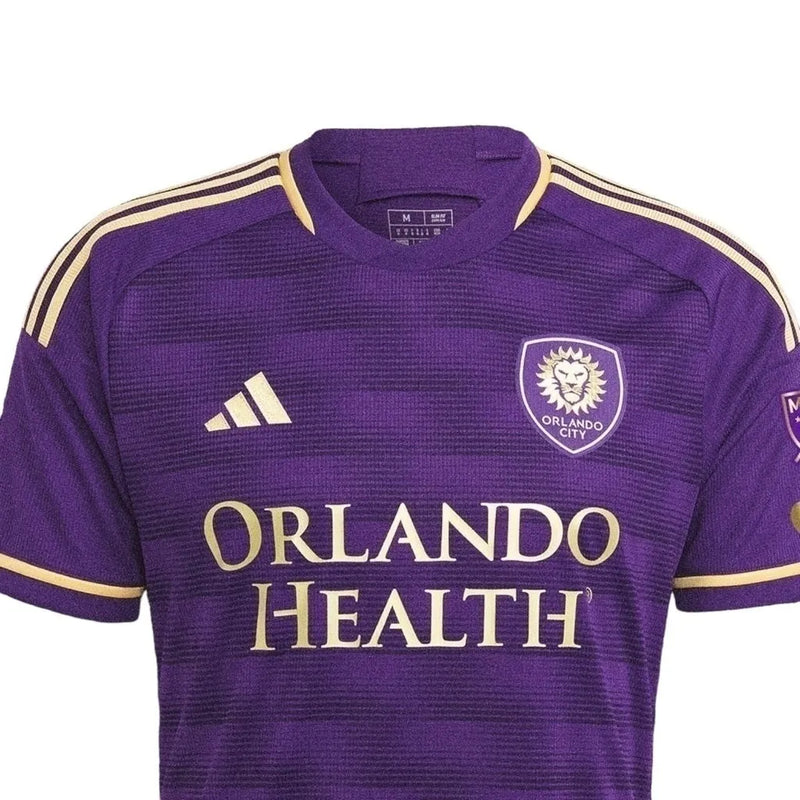 Camisa Orlando City I 24/25 - Torcedor Adidas Masculina - Roxa com detalhes em dourado