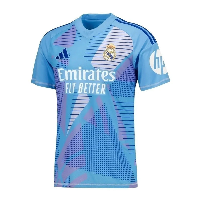 Camisa Real Madrid Goleiro I 24/25 - Torcedor Adidas Masculina - Azul