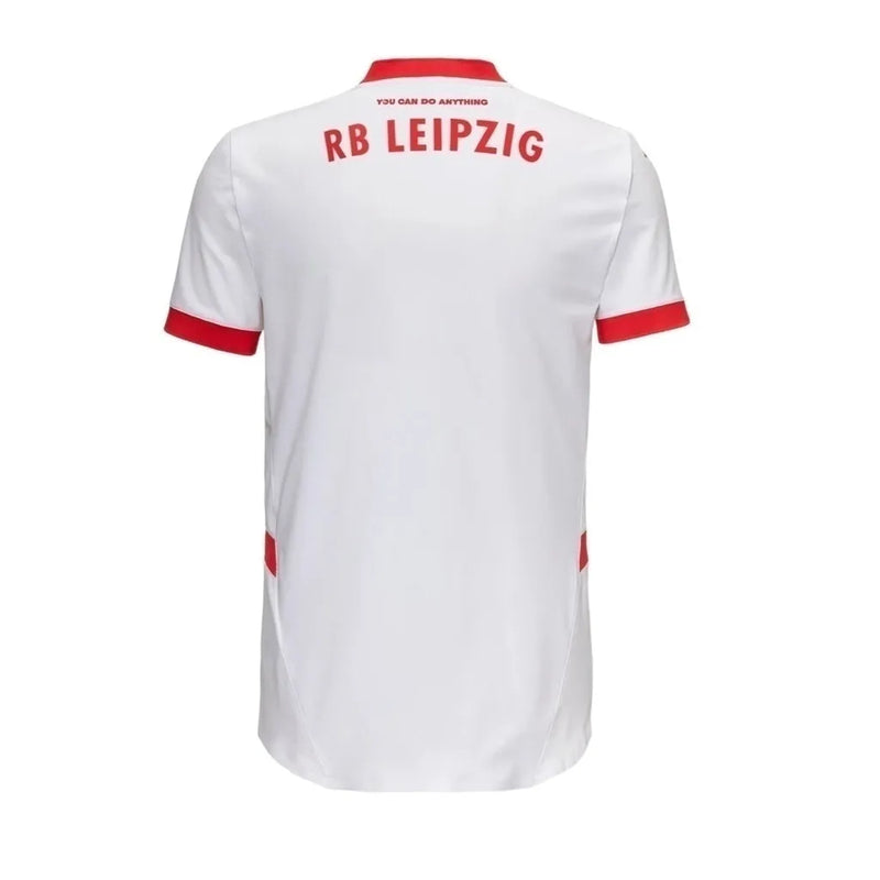 Camisa Red Bull Leipzig I 24/25 - Torcedor Puma Masculina - Branca com detalhes em vermelho