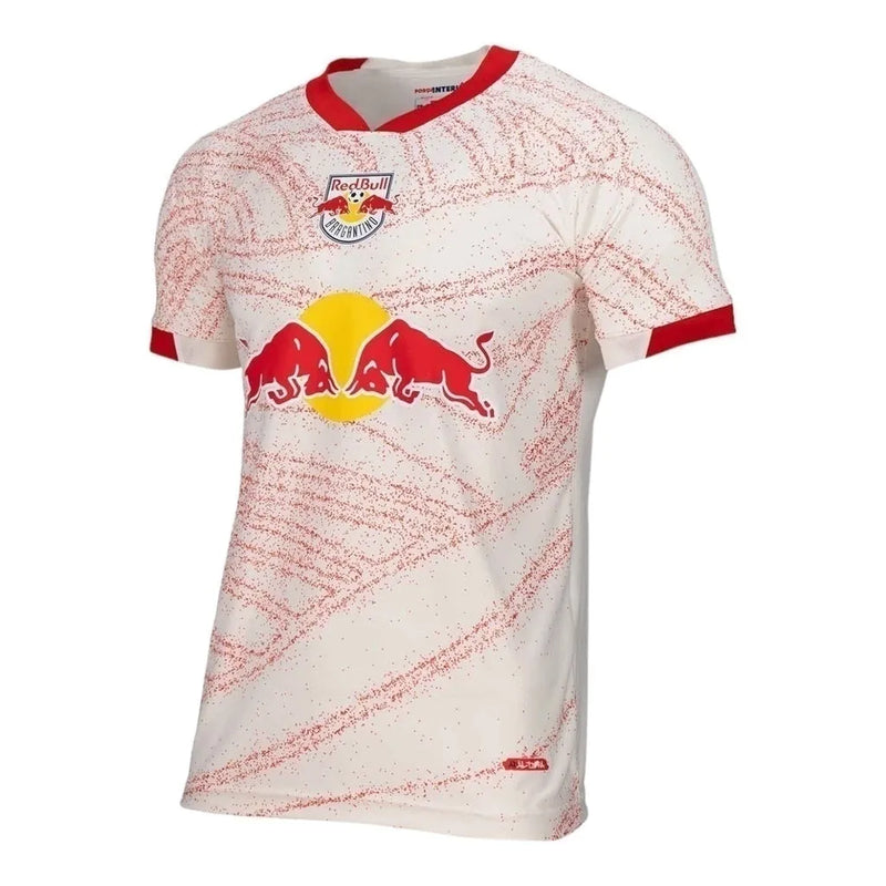 Camisa Red Bull Bragantino I 24/25 - Torcedor Masculina - Branca com detalhes em vermelho