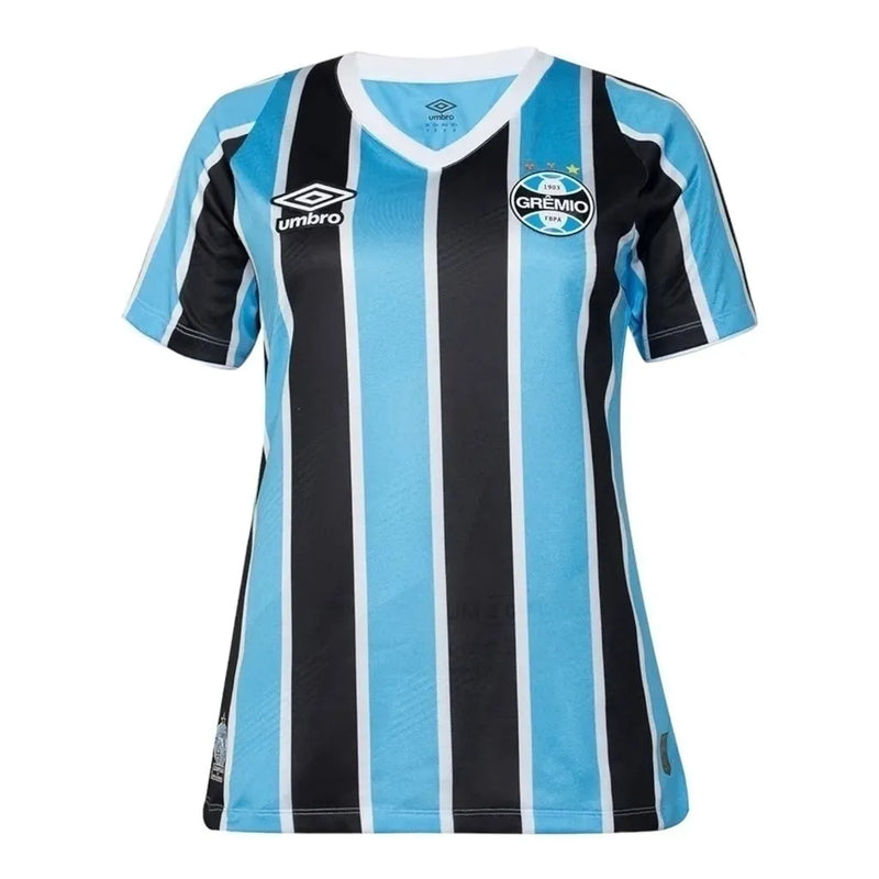 Camisa Grêmio I 24/25 - Torcedor Umbro Feminina - Azul e preta