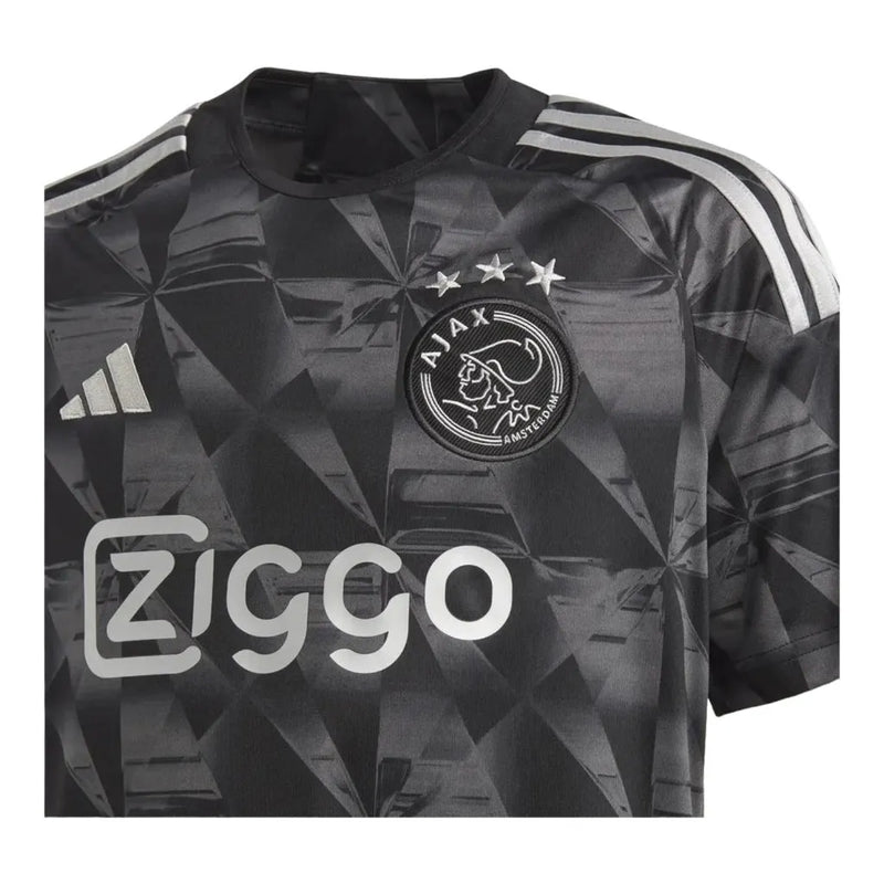 Camisa Ajax III 23/24 - Torcedor Adidas Masculina - Preta com detalhes em cinza