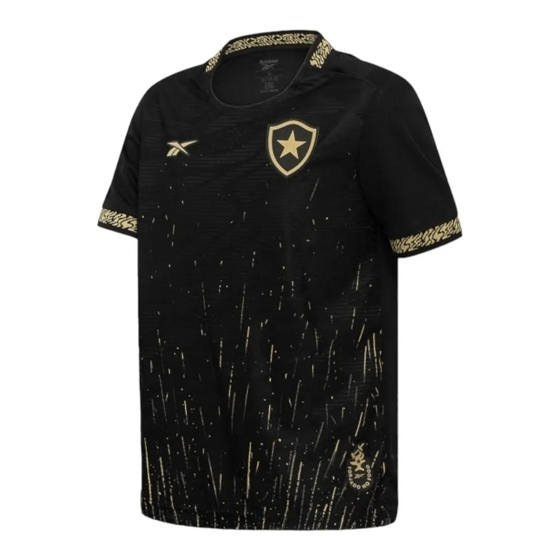 Camisa Botafogo II 24/25 - Torcedor Reebok Masculina - Preta com detalhes em amarelo