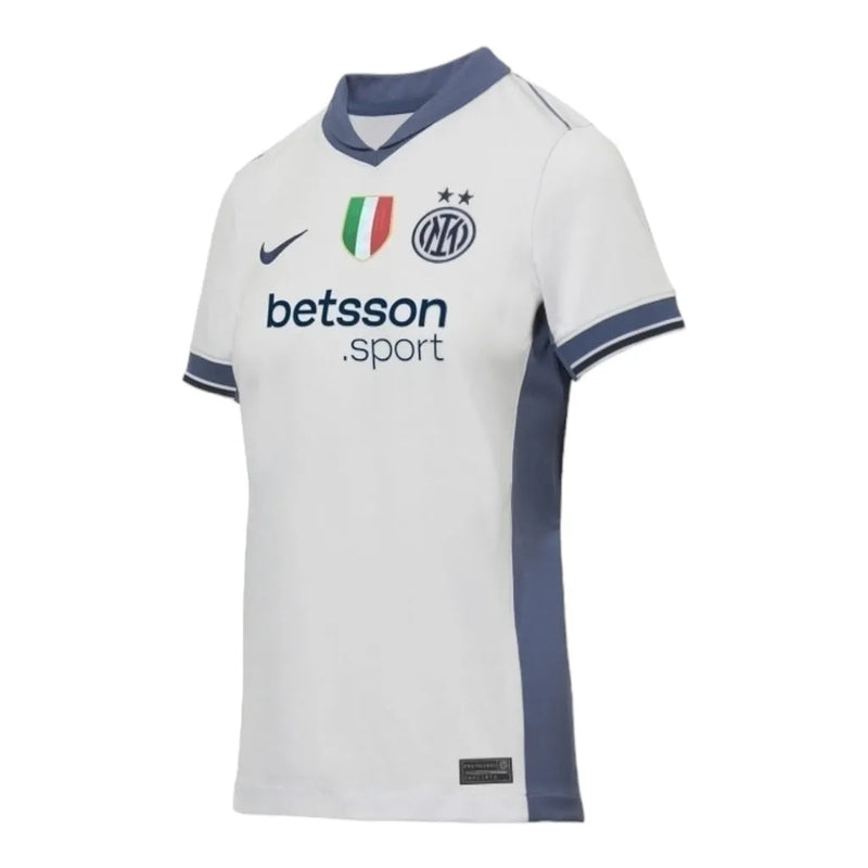 Camisa Inter de Milão II 24/25 - Torcedor Nike Feminina - Branca com detalhes em azul