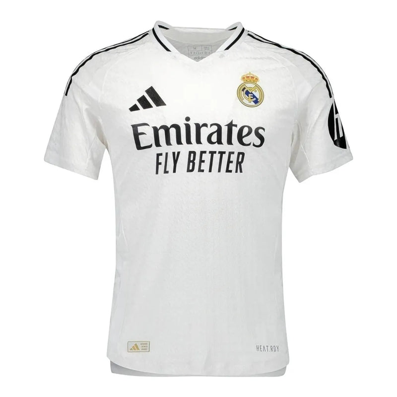 Camisa Real Madrid I 24/25 - Torcedor Adidas Masculina - Branca com detalhes em preto