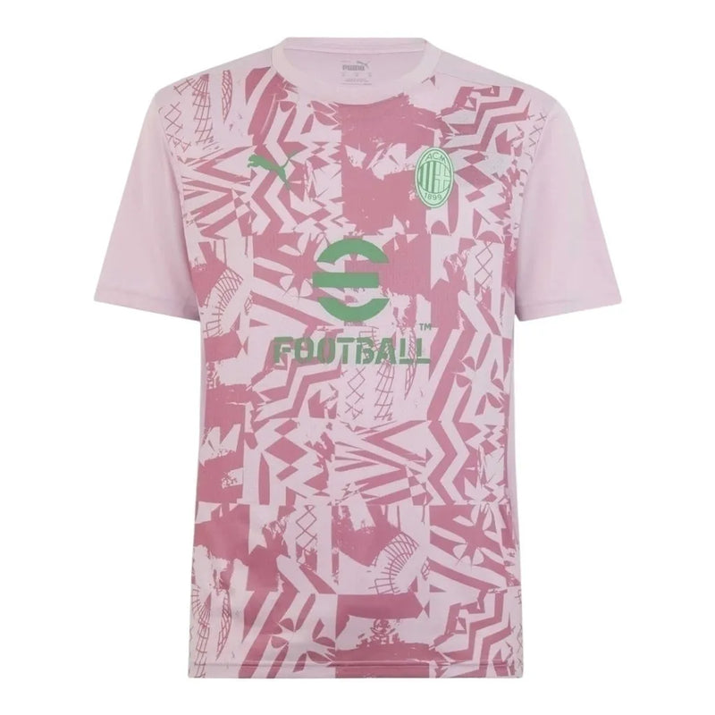 Camisa AC Milan Pré-jogo 24/25 - Torcedor Puma Masculina - Rosa