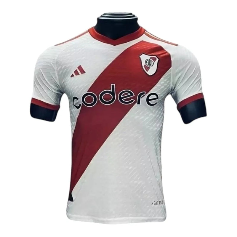 Camisa River Plate I 24/25 - Jogador Adidas Masculina - Branca com detalhes em vermelho