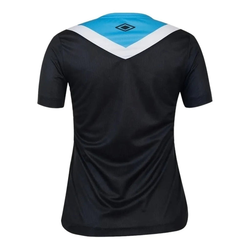 Camisa Grêmio III 24/25 - Torcedor Umbro Feminina - Preta com detalhes em azul e branco