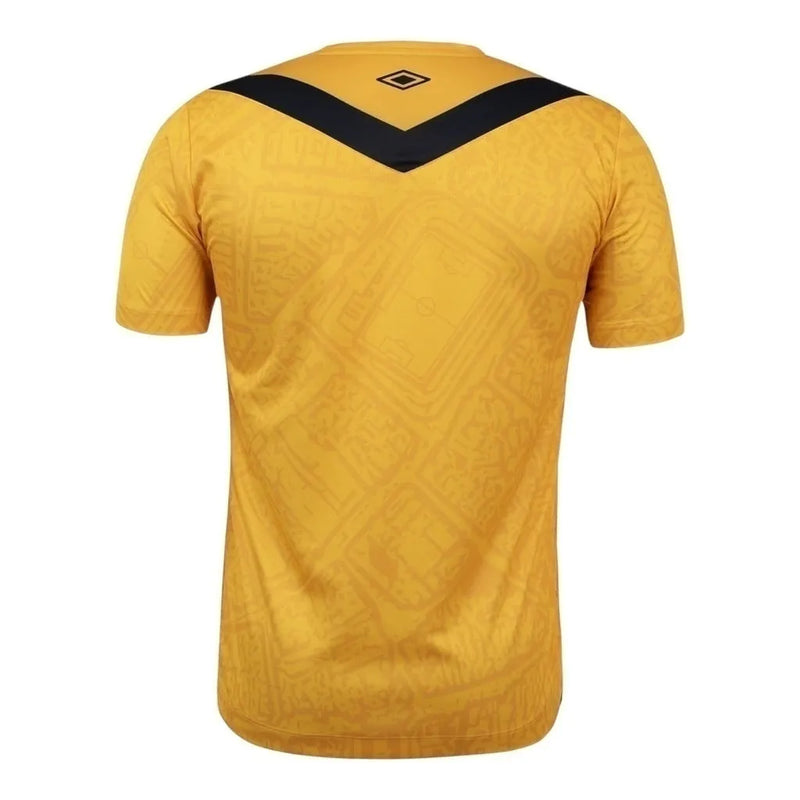 Camisa Santos III 24/25 - Torcedor Umbro Masculina - Amarela com detalhes em preto