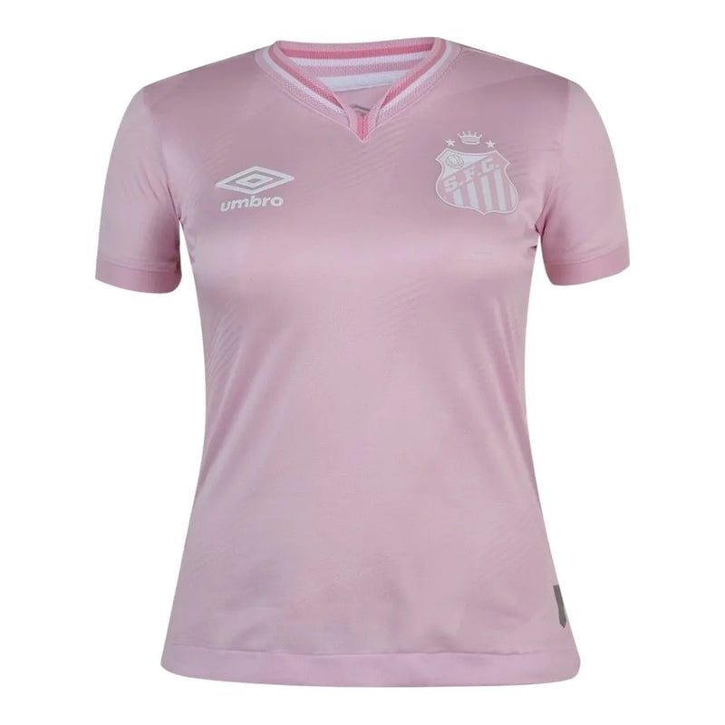 Camisa Santos Edição especial Outubro Rosa 24/25 - Torcedor Umbro Feminina - Rosa