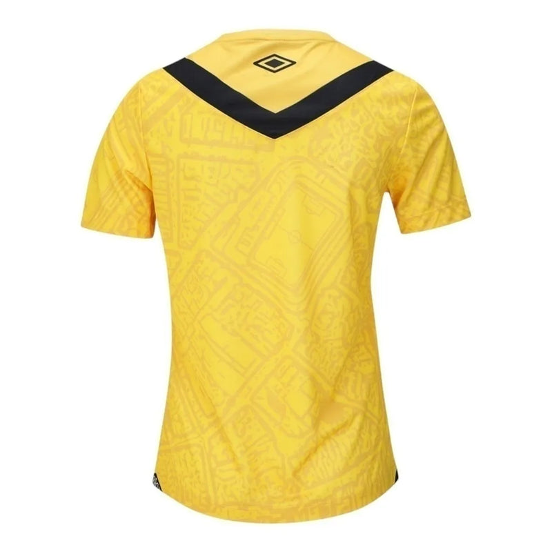 Camisa Santos III 24/25 - Torcedor Umbro Feminina - Amarela com detalhes em preto