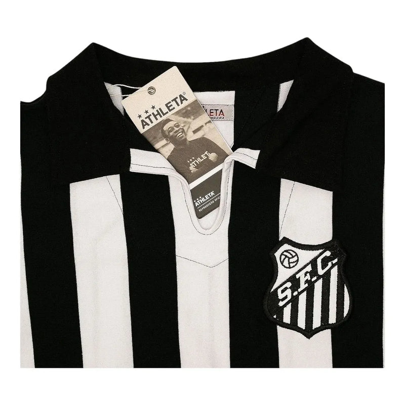 Camisa Retrô Santos 1956 - Masculina - Branca e preta