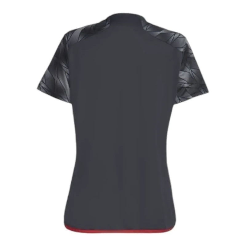 Camisa Flamengo III 24/25 - Torcedor Adidas Feminina - Preta com detalhes em cinza e vermelho