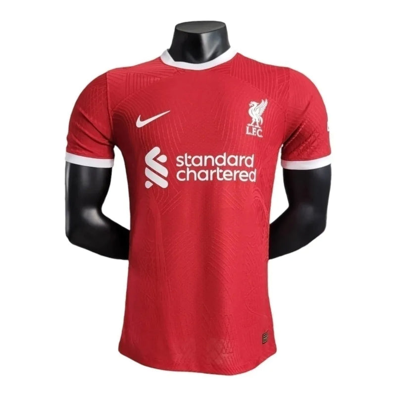 Camisa Liverpool I 23/24 - Jogador Nike Masculina - Vermelha com detalhes em branco