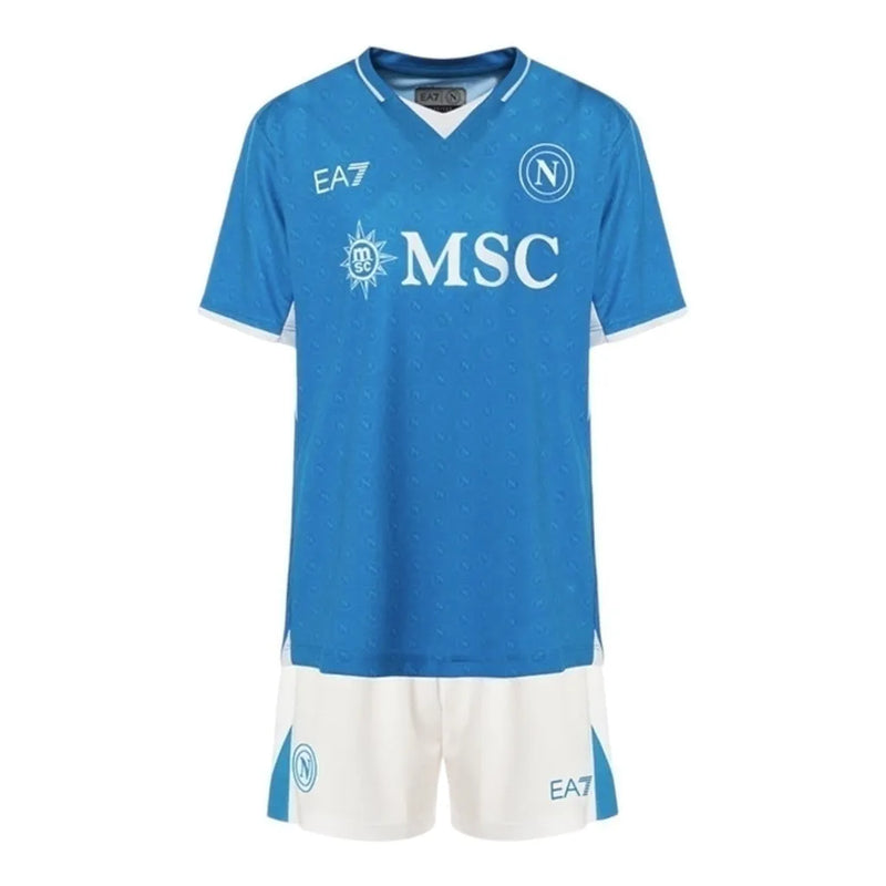 Kit Infantil Napoli I 24/25 - EA7 - Azul e branco