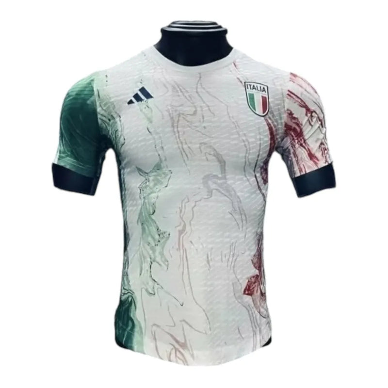 Camisa Seleção Itália Treino 24/25 - Jogador Adidas Masculina - Branca com detalhes em verde e vermelho