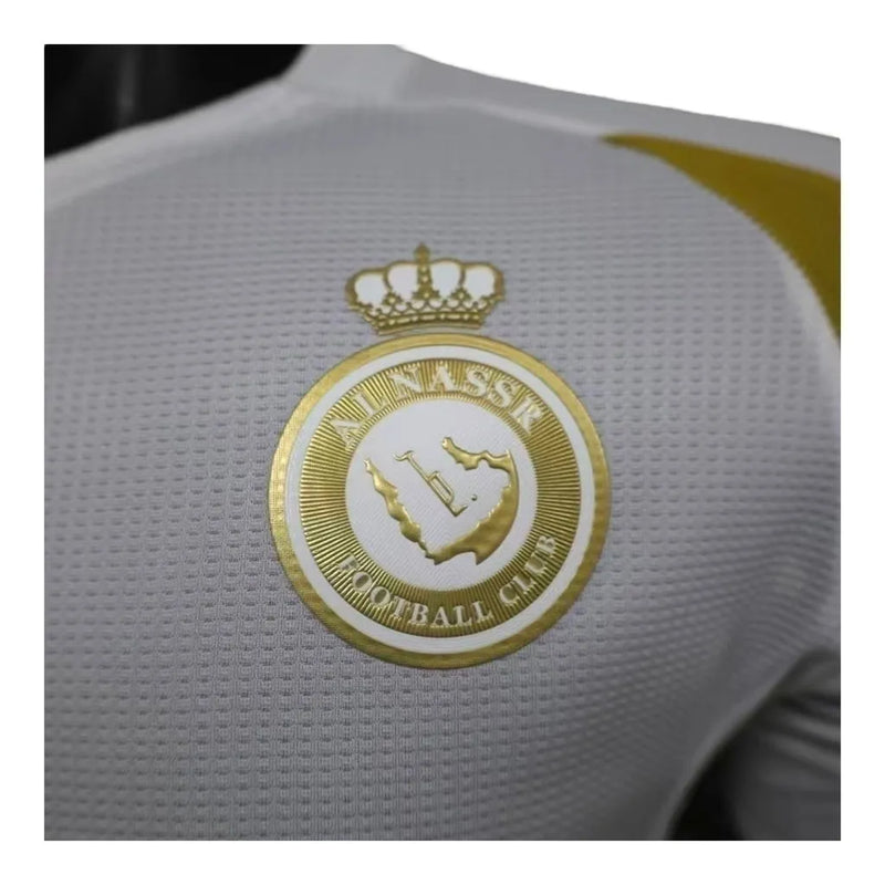 Camisa Al-Nassr III 24/25 - Jogador Adidas Masculina - Branca com detalhes em dourado