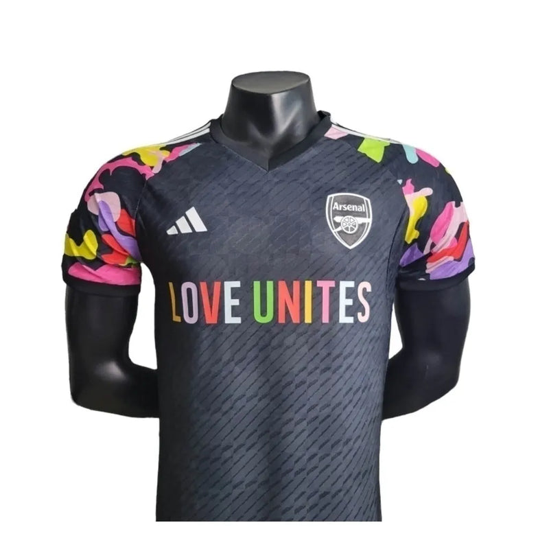 Camisa Arsenal Edição especial 24/25 - Jogador Adidas Masculina - Preta com detalhes multicoloridas