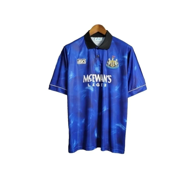 Camisa Newcastle United II Retrô 93/95 - Asics Masculina - Azul com detalhes em preto