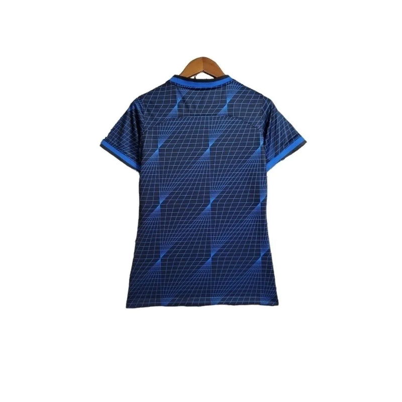 Camisa Chelsea II 23/24- Torcedor Nike Feminina - Azul com detalhes em preto